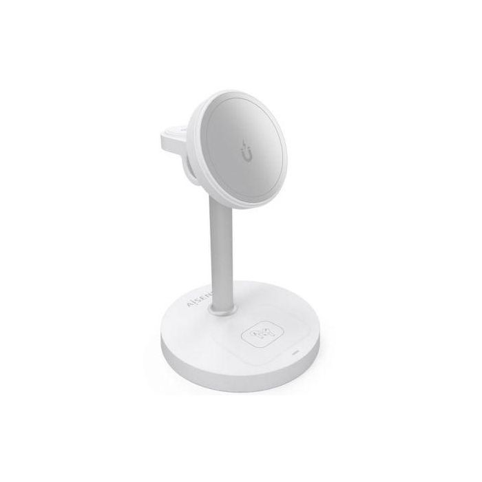 AISENS Cargador Inalámbrico 3 en 1 15W para Smartphone, Apple Watch y Auriculares (Qi, USB-C) Color Blanco 1 AISENS Cargador Inalámbrico 3 en 1 15W para Smartphone, Apple Watch y Auriculares (Qi, USB-C) Color Blanco 1