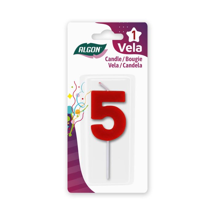 Vela Roja N.5 Algon - Aromatizante de ambiente (36 Unidades) 1 Vela Roja N.5 Algon - Aromatizante de ambiente (36 Unidades) 1