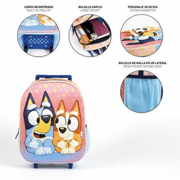 Mochila infantil trolley 3D bluey 25.0 x 31.0 x 10.0 cm 2 Mochila infantil trolley 3D bluey 25.0 x 31.0 x 10.0 cm 2