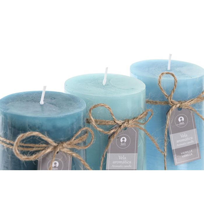 DKD Home Decor Vela Basicos de Cera Turquesa, Verde y Azul 6.8x6.8x10 cm, 300g, 55 Horas (Pack de 12) 1 DKD Home Decor Vela Basicos de Cera Turquesa, Verde y Azul 6.8x6.8x10 cm, 300g, 55 Horas (Pack de 12) 1