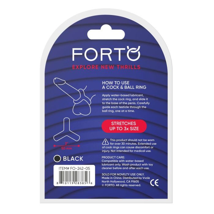 Anillo para el Pene Forto Negro (Talla única) 2 Anillo para el Pene Forto Negro (Talla única) 2