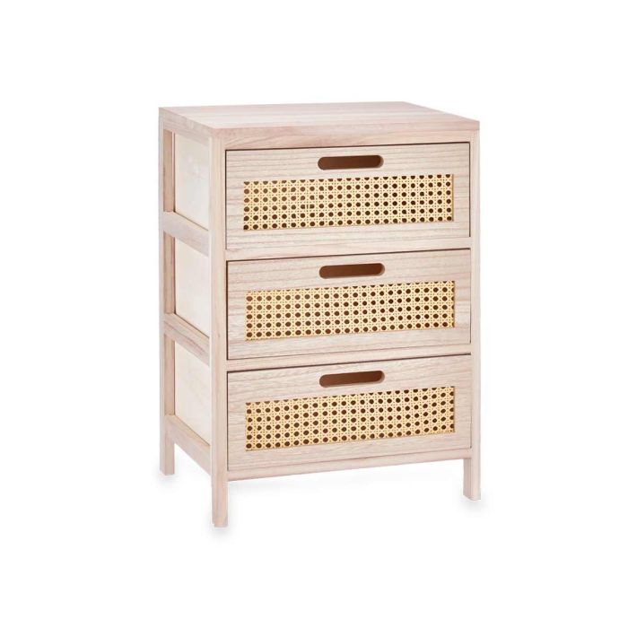 Cajonera de Rattan con 3 Cajones, Ancha 40x58x29 cm - Giftdecor 1 Cajonera de Rattan con 3 Cajones, Ancha 40x58x29 cm - Giftdecor 1