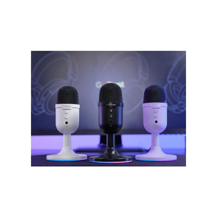 Trust GXT 234P Yunix Micrófono de superficie USB Púrpura para Mesa Gaming Streaming 9