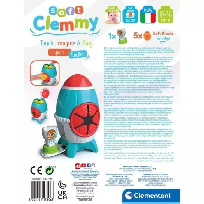 Clemmy - Cohete sensorial - Un personaje + cubos 3 Clemmy - Cohete sensorial - Un personaje + cubos 3