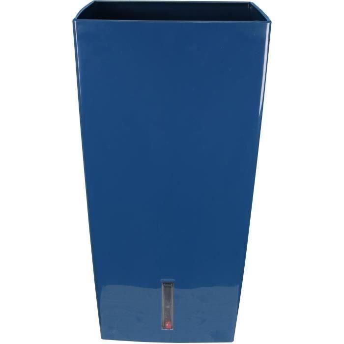 Jardinera cuadrada RIVIERA EVA NEW HAUT - Plástico - 52x52 cm - Azul Jardinera cuadrada RIVIERA EVA NEW HAUT - Plástico - 52x52 cm - Azul