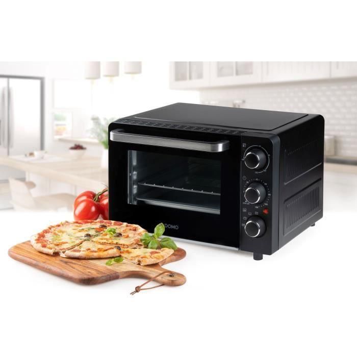 DOMO DO807GO mini horno para hornear y refrigerios - 20 L - negro - 1300 vatios - 2