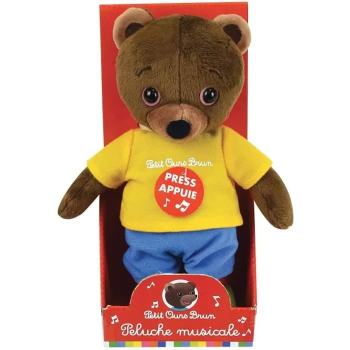 Jemini LITTLE BEAR BROWN Peluche musical para niños - 22 cm 1