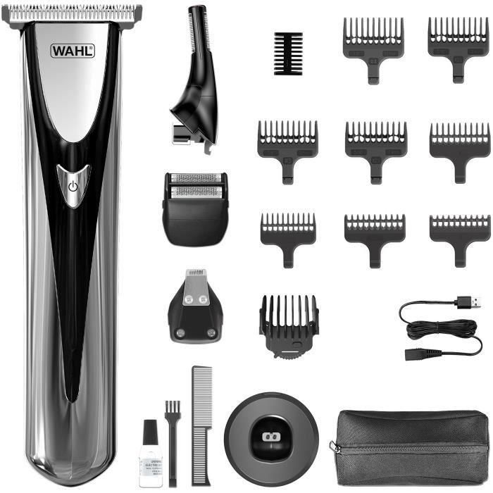 Cortapelos multifunción WAHL Elite Groom - 240 V - 150 min - Plateado/Negro 2 Cortapelos multifunción WAHL Elite Groom - 240 V - 150 min - Plateado/Negro 2