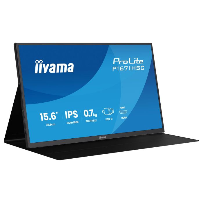 iiyama P1671HSC-B1 Monitor 15.6" Full HD IPS 1920x1080, 3ms, HDMI, 2x USB-C 0 iiyama P1671HSC-B1 Monitor 15.6" Full HD IPS 1920x1080, 3ms, HDMI, 2x USB-C 0