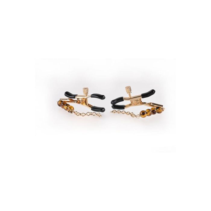 Cadena Con Pinzas Para Pezones Sportsheets Amber Beaded 0 Cadena Con Pinzas Para Pezones Sportsheets Amber Beaded 0