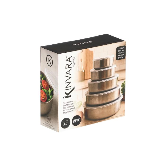 Set 5 Fiambreras Acero Inox Kinvara (Set de 12) 2