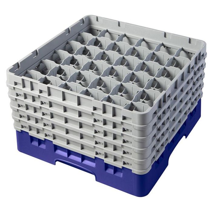 CAMBRO - 36S958-186 - Cesta de lavado 36 comp. 5 alturas - 7,2 cm Ø máx. - alt. máx. 25,8 cm - 50 x 50 x 30,8 cm - Azul marino