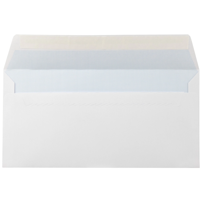 Liderpapel Sobre Blanco Americano n.5 115x225mm Tira de Silicona Open System Caja 500 Unidades 1