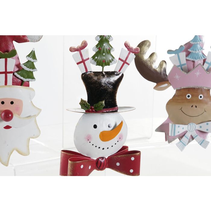 DKD Home Decor Decoración Colgante Navidad Tradicional de Metal con Papá Noel, Muñeco Nieve y Reno, Surtido de Colores, 12 Unidades 1 DKD Home Decor Decoración Colgante Navidad Tradicional de Metal con Papá Noel, Muñeco Nieve y Reno, Surtido de Colores, 12 Unidades 1
