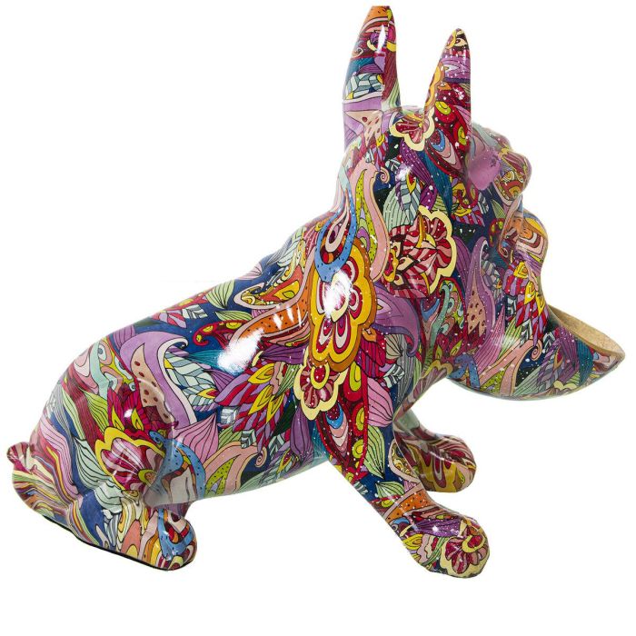 Figura Decorativa Alexandra House Living Multicolor Plástico Perro 19 x 32 x 27 cm Cuenco 1