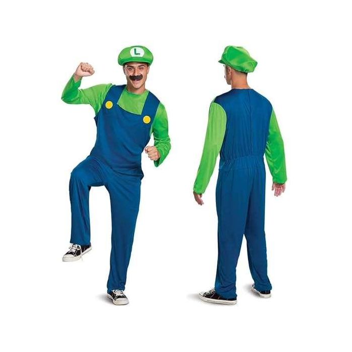 Disfraz adulto nintendo super mario: luigi clasico talla l-XL 1 Disfraz adulto nintendo super mario: luigi clasico talla l-XL 1