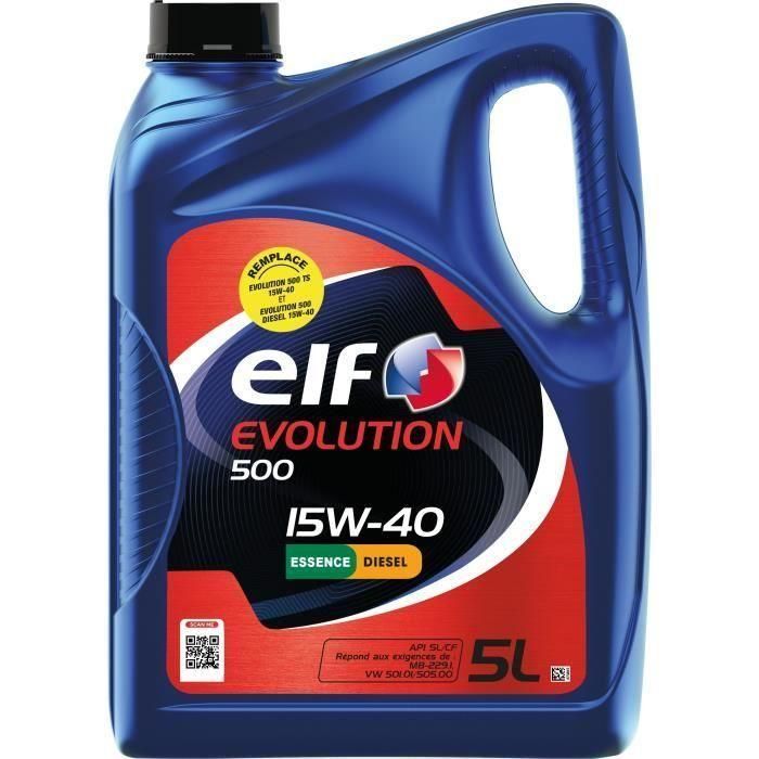 Aceite de motor - ELF - Evolution 500 15W-40 - 5L 0 Aceite de motor - ELF - Evolution 500 15W-40 - 5L 0