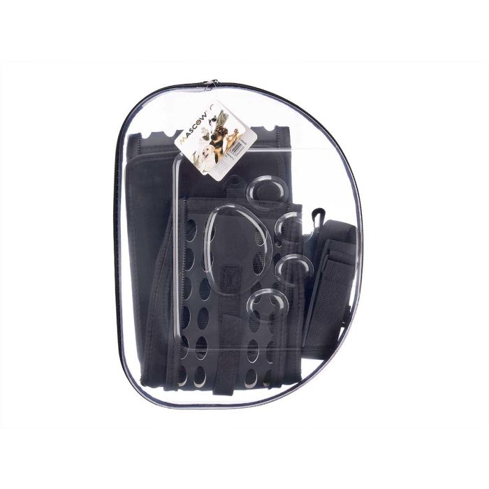 Transportin Transparente Negro Grande Mascow 43X33CM (4 Unidades) 2 Transportin Transparente Negro Grande Mascow 43X33CM (4 Unidades) 2