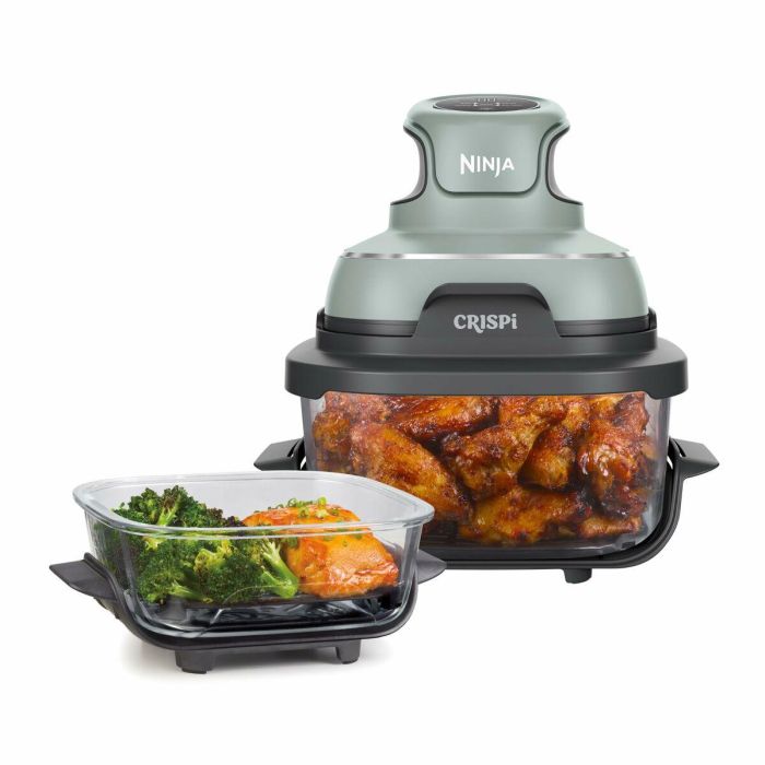 Freidora portátil sin aceite NINJA - CRISPI - Recipientes de 1,4 L y 3,8 L - 4 programas preestablecidos - 1700 W - Color salvia 23 Freidora portátil sin aceite NINJA - CRISPI - Recipientes de 1,4 L y 3,8 L - 4 programas preestablecidos - 1700 W - Color salvia 23