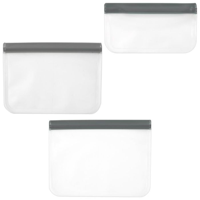 Cook Concept Juego de 3 Bolsas Conservación Reutilizables Translúcidas Lavables Aptas Congelador Medidas Varias 5