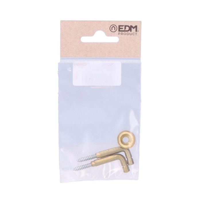 Edm Alzapaños Torneados para Cortina, de Latón Dorado 25 mm - Pack 2 Unidades 1 Edm Alzapaños Torneados para Cortina, de Latón Dorado 25 mm - Pack 2 Unidades 1