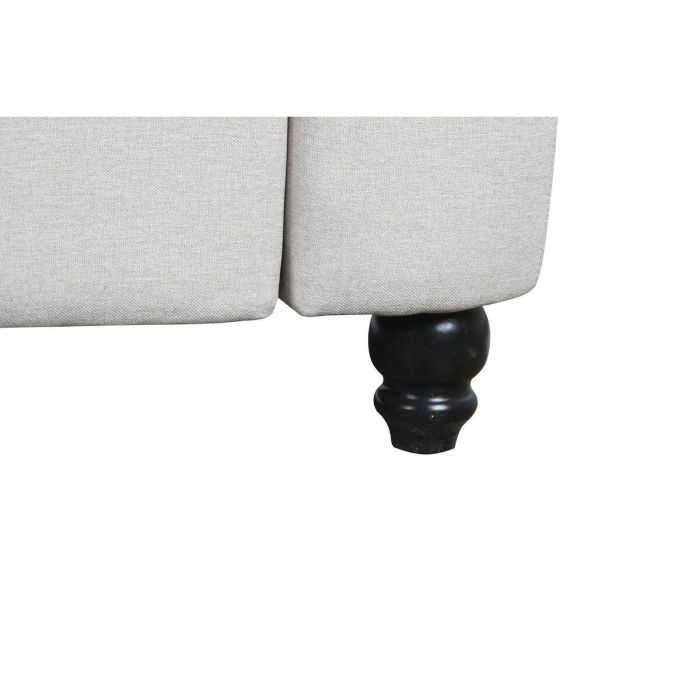 Sofa Tradicional DKD Home Decor Crema Negro 84 x 76 x 209 cm 3