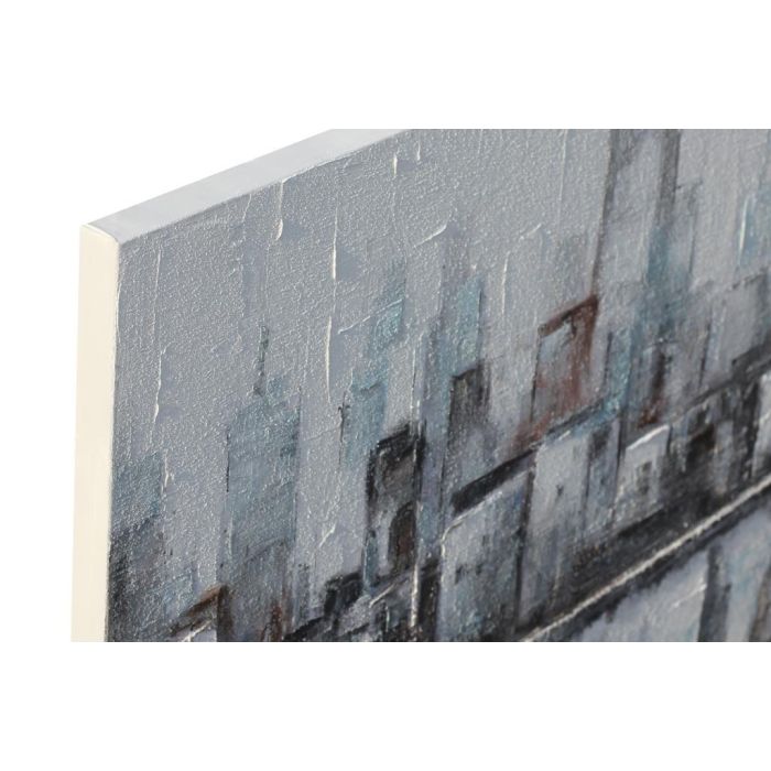 DKD Home Decor Cuadro Abstracto Ciudad Lienzo MDF Gris Azul 120 x 2.8 x 80 cm (2 Unidades) 1
