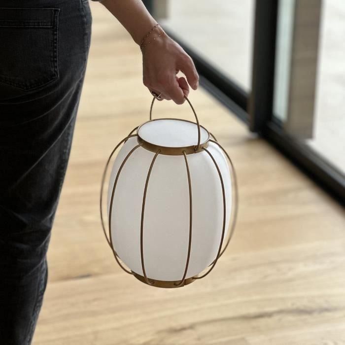 Lámpara de mesa inalámbrica - LUMISKY - TULUM - Al. 27 cm - Mango de metal - Oro - LED blanco cálido y blanco frío 3 Lámpara de mesa inalámbrica - LUMISKY - TULUM - Al. 27 cm - Mango de metal - Oro - LED blanco cálido y blanco frío 3