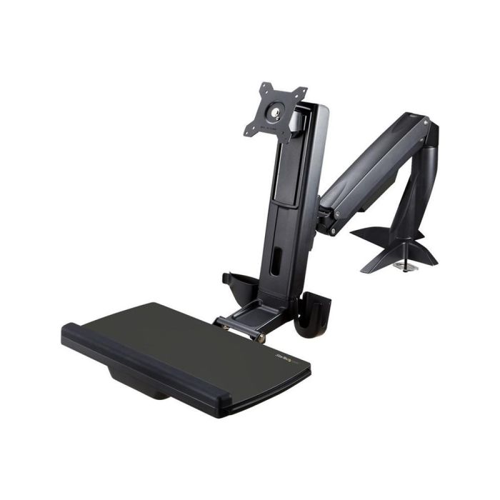 StarTech.com LAPTOP-SIT-STAND Soporte Ergonómico de Pie y Sentado VESA para Monitor hasta 24", Ajuste de Altura 43.9 cm