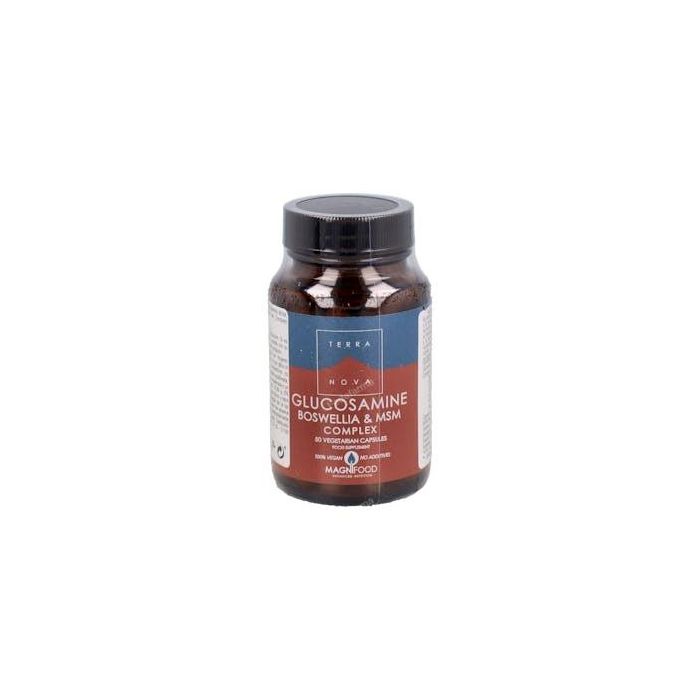 TERRANOVA Glucosamina Boswelia y MSM Complex para Huesos y Cartílagos 50 Cápsulas Veganas