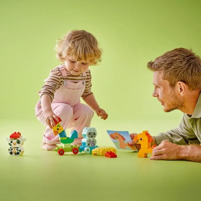 Lego 10412 DUPLO Mi Primer Tren de Animales Juguete Construcción con Ruedas para Niños 4
