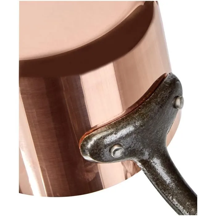 Baumalu Salsera Cobre 11 cm - Cobre Sólido Interior Estañado Mango Hierro Fundido Caño Gas Especial 3