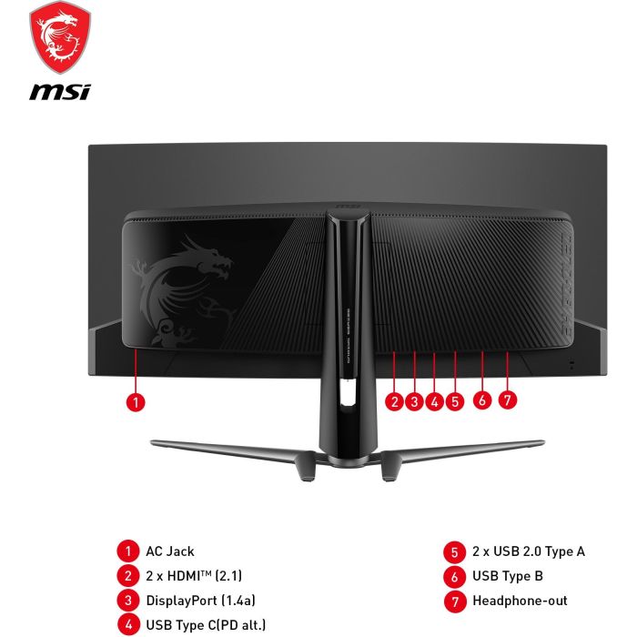 MSI MAG 341CQPDE Monitor Gaming Curvo QD-OLED 86.82cm (34.18") 3440 x 1440 9