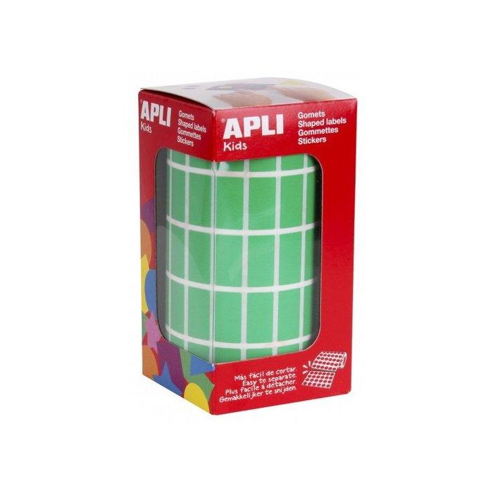Gomets Apli Rollo 59H Rectangulo 20X10 Mm Verde 3.540 Uds. (04886)