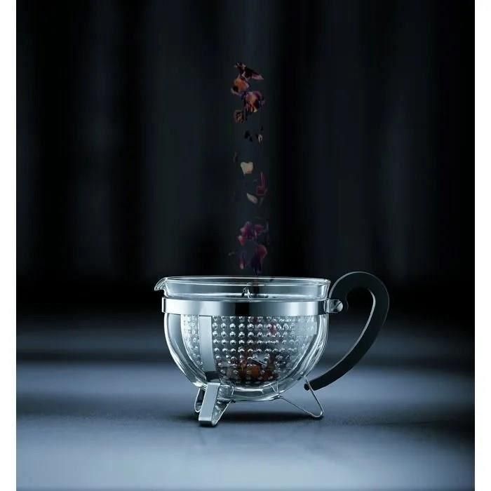 Bodum Chambord Tetera con Filtro Acrílico Tipo Cesta para Infusión Perfecta de Té y Tisanas 1.3L Vidrio Plástico Negro 2 Bodum Chambord Tetera con Filtro Acrílico Tipo Cesta para Infusión Perfecta de Té y Tisanas 1.3L Vidrio Plástico Negro 2