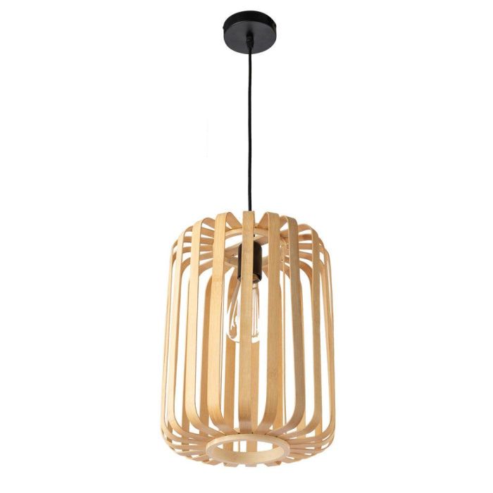 Bytom SKD-P80109 Lámpara Colgante de Techo Ratán Natural Boho Chic para Interior, Compatible con Bombilla E27 LED CCT RGB 1