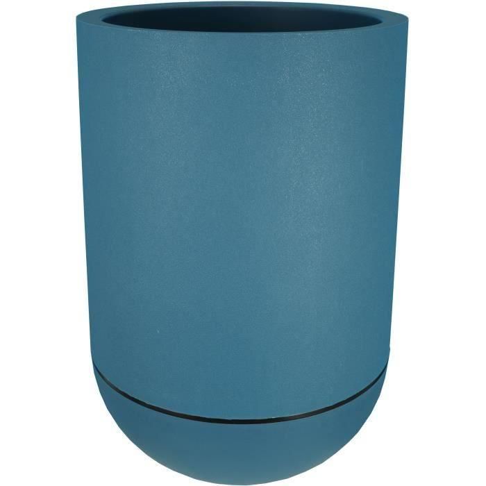 Jardinera redonda RIVIERA GRANIT TULIP - Plástico - Diámetro 50 cm - Azul 1 Jardinera redonda RIVIERA GRANIT TULIP - Plástico - Diámetro 50 cm - Azul 1