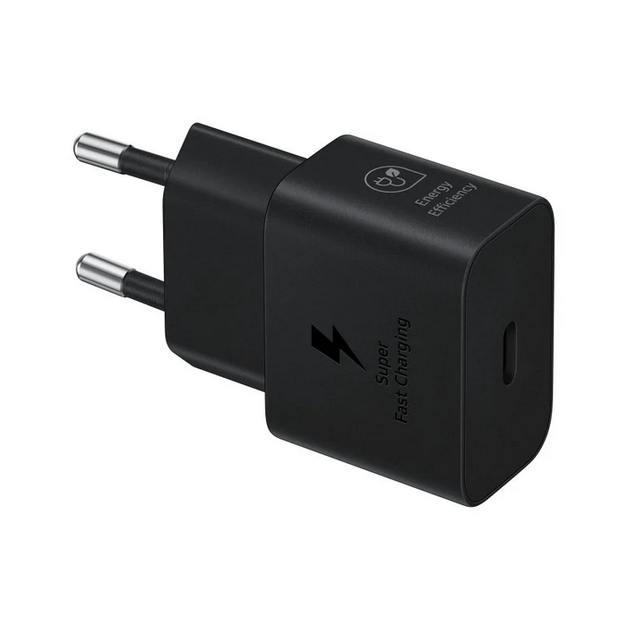 Samsung EP-2510XBEGEU Adaptador de Corriente 25W Super Fast Charging USB Tipo C 1 Puerto para Smartphone Negro 3 Samsung EP-2510XBEGEU Adaptador de Corriente 25W Super Fast Charging USB Tipo C 1 Puerto para Smartphone Negro 3