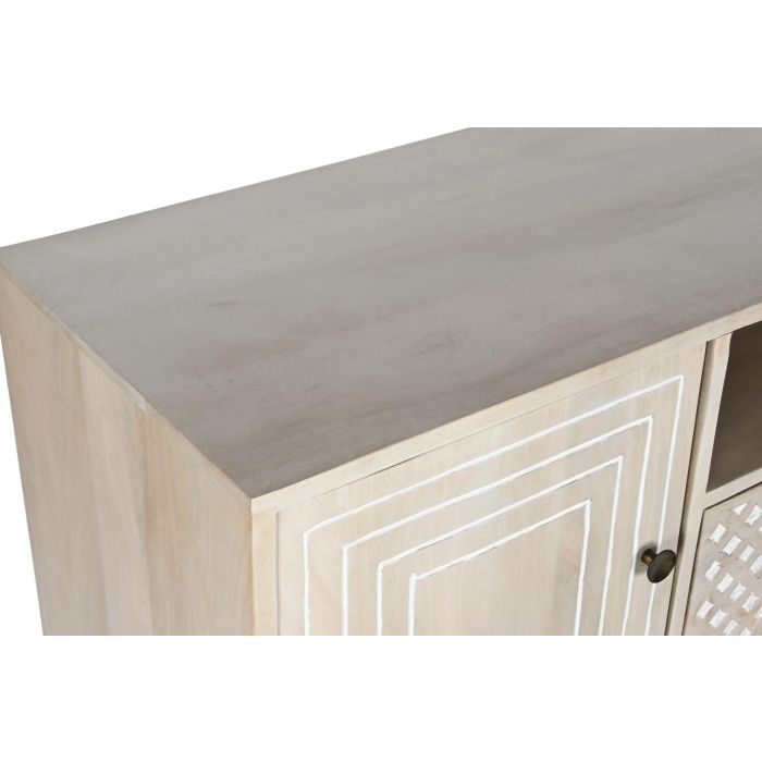 DKD Home Decor Buffet Boho Blanco Natural Mango 42 x 75 x 115 cm 1
