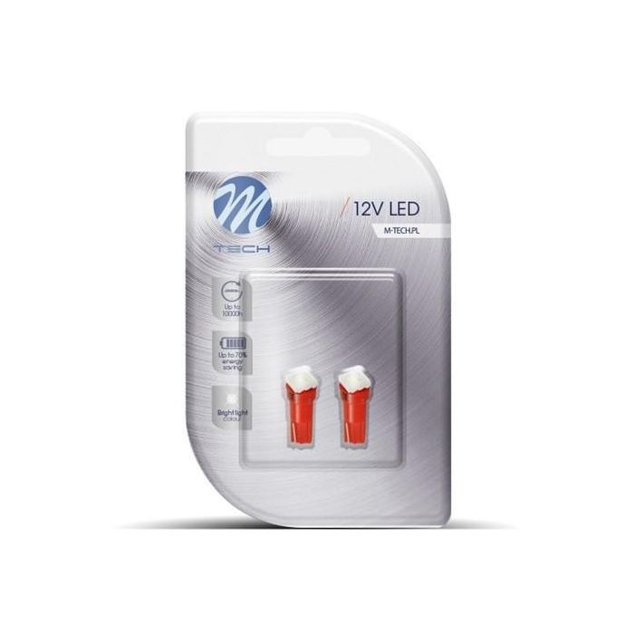 Blister 2X Led L053R - T5 1XSmd 5050 Rojo MTECLB053R Blister 2X Led L053R - T5 1XSmd 5050 Rojo MTECLB053R