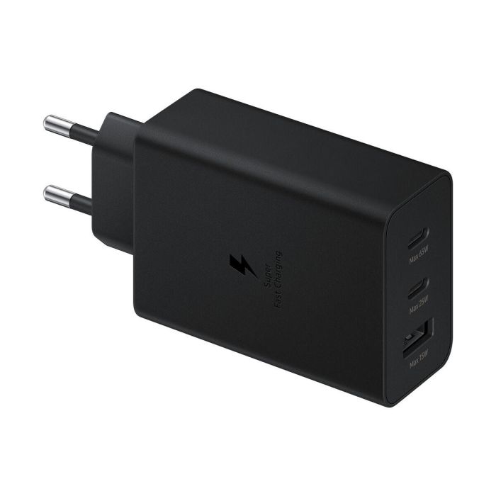 Samsung EP-T6530NBEGEU Cargador de Pared 65W Triple Puerto para Carga Rápida con 2x USB-C y 1x USB-A Negro 57