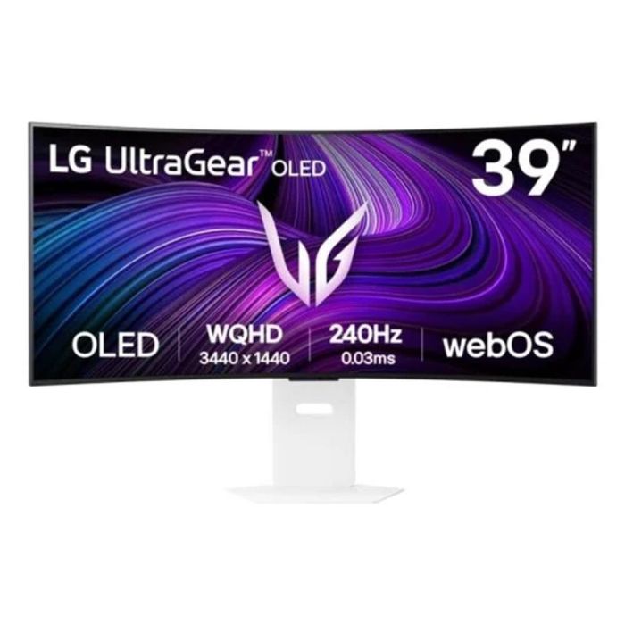 LG 39GX90SA-W Monitor Curvo Gaming 39" OLED UWQHD 240Hz 0.03ms G-Sync FreeSync Premium HDR True Black 400