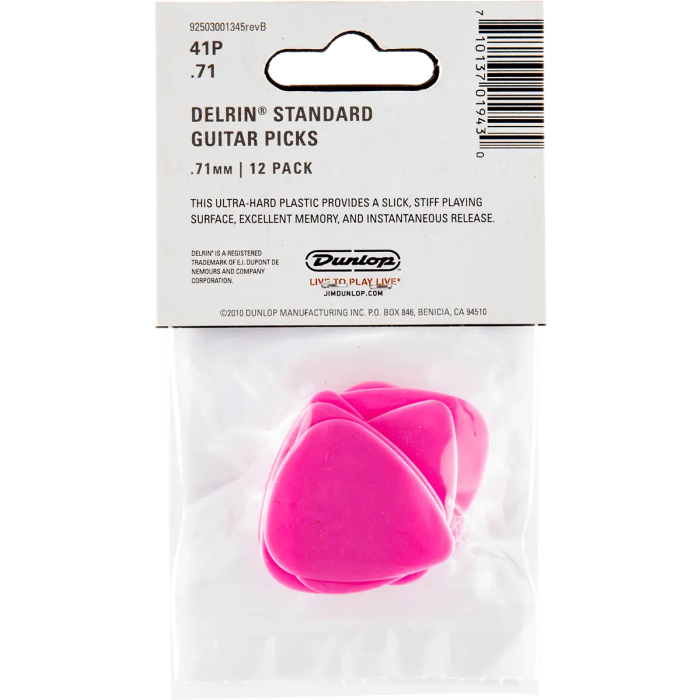 Dunlop Pack 12 Púas Delrin 500 - 0,71Mm 4