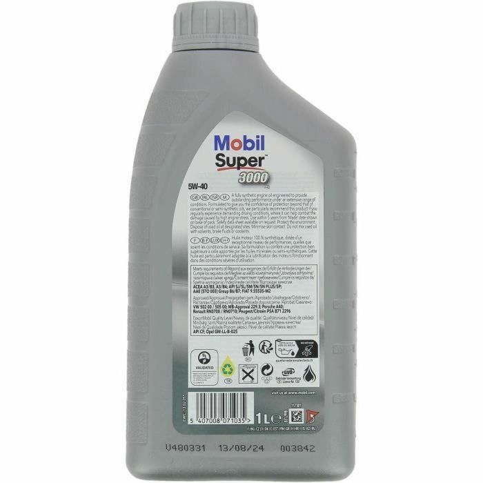 Aceite de Motor para Coche Mobil S3000 5W40 5W40 1 L 2 Aceite de Motor para Coche Mobil S3000 5W40 5W40 1 L 2