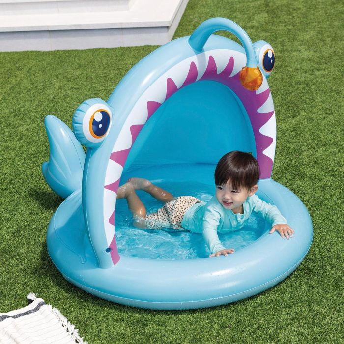 Intex 58400/58419Np Piscina Infantil Hinchable Angler Fish 127x102x86 cm con Parasol y Suelo Acolchado +12 Meses 5 Intex 58400/58419Np Piscina Infantil Hinchable Angler Fish 127x102x86 cm con Parasol y Suelo Acolchado +12 Meses 5