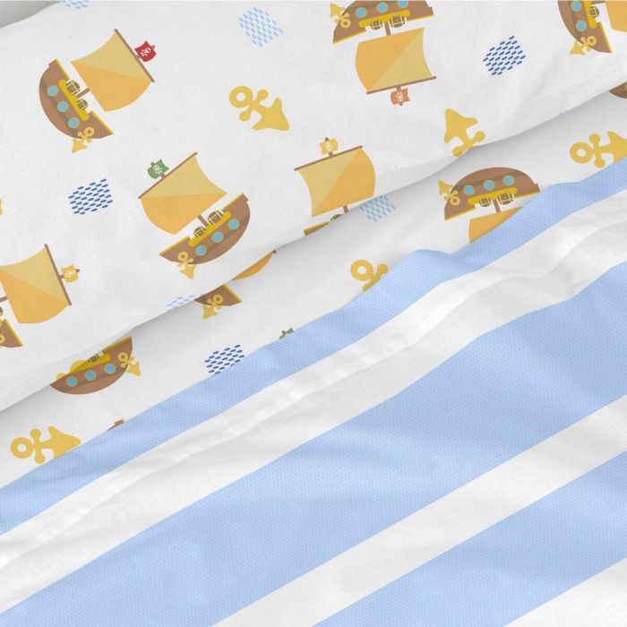 Juego de Sábanas HappyFriday Happynois Pirate Ship Multicolor Cama de 105 2 Piezas 3