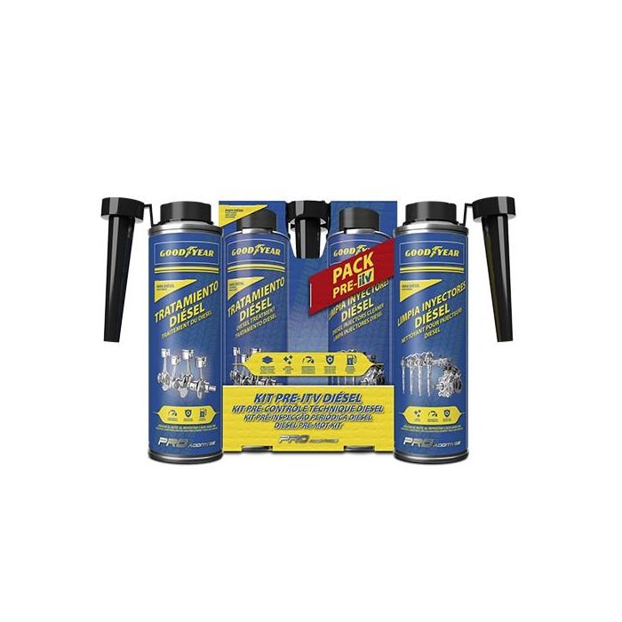 Goodyear ZGODA0007 - Kit Pre-ITV Diesel con Limpia Inyectores y Tratamiento Aditivo Combustible, 2x300ml. Limpia Sistema, Mejora Rendimiento. Goodyear ZGODA0007 - Kit Pre-ITV Diesel con Limpia Inyectores y Tratamiento Aditivo Combustible, 2x300ml. Limpia Sistema, Mejora Rendimiento.