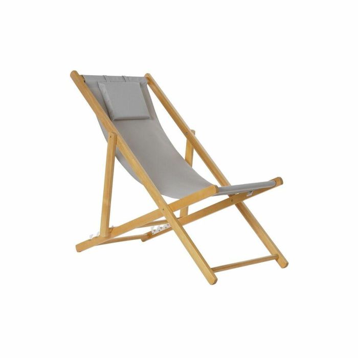 DKD Home Decor Tumbona para Terraza y Jardín Gris Natural con Cojín, MDF y Poliéster, 113x57.5x77 cm, Asiento 44cm, Soporta 100kg 0 DKD Home Decor Tumbona para Terraza y Jardín Gris Natural con Cojín, MDF y Poliéster, 113x57.5x77 cm, Asiento 44cm, Soporta 100kg 0