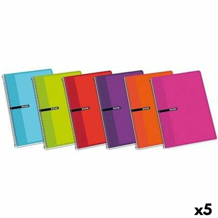 Cuaderno ENRI 80 Hojas 21,5 x 15,5 cm (5 Unidades)