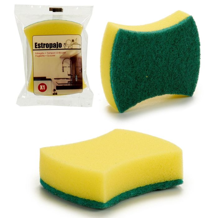 Estropajo Oval Arte Regal 8x3x10 cm, Fibra Sintética, Amarillo/Verde (96 Unidades) 1 Estropajo Oval Arte Regal 8x3x10 cm, Fibra Sintética, Amarillo/Verde (96 Unidades) 1